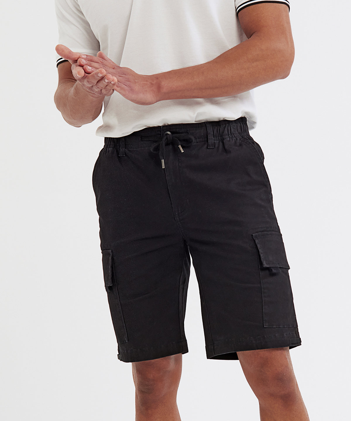 Wombat Men's Cargo Utility Shorts with Drawstring Waist and Multiple Pockets