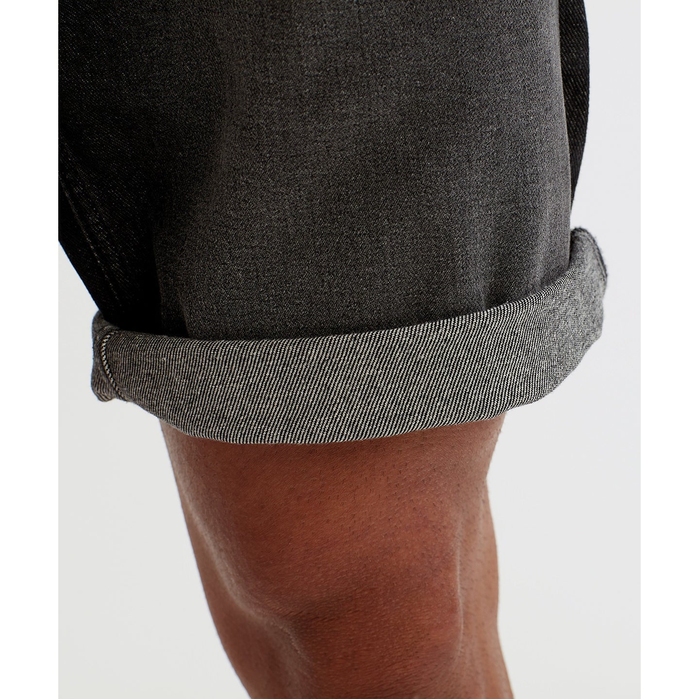 Wombat Men's Denim Shorts Washed Cotton Contrast Stitching Brass Details