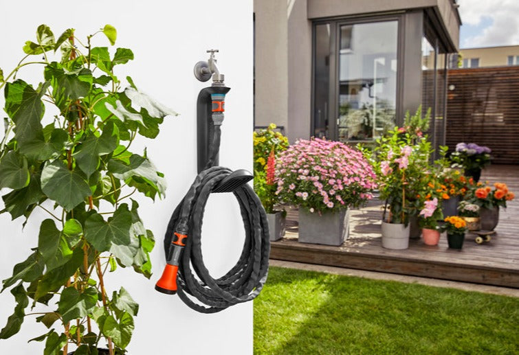 Gardena Liano TapFix Hose Storage for Easy Connection and Damage-Free Setup