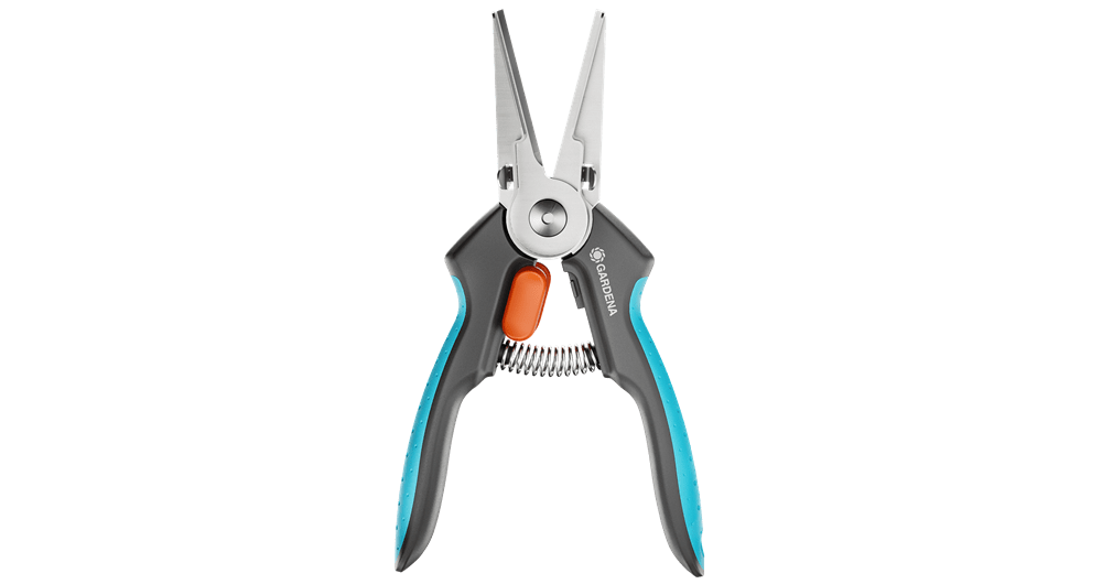 Gardena GripCut One-Handed Herb Scissors with Ergonomic Handles & Locking Blades