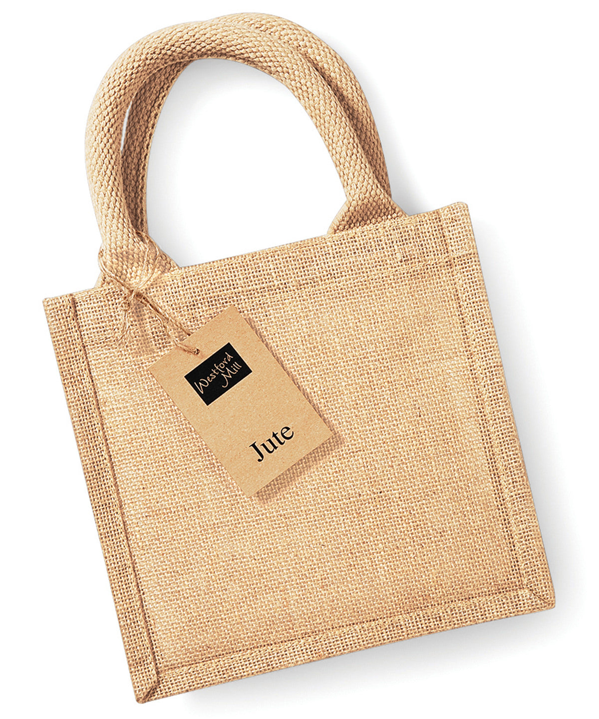 Westford Mill Jute Petite Gift Bag with Cotton Handles 4L Capacity 20x20cm