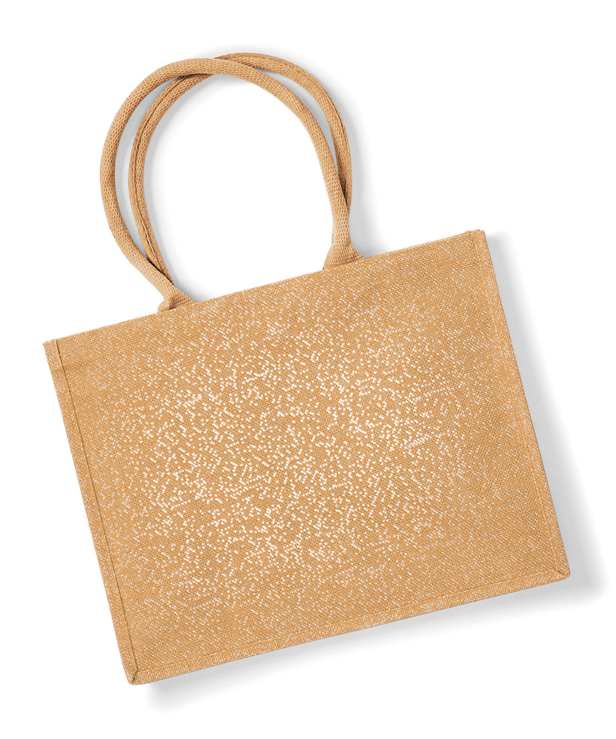 Westford Mill Shimmer Jute Shopper with Cotton Handles and Gold Thread Detail