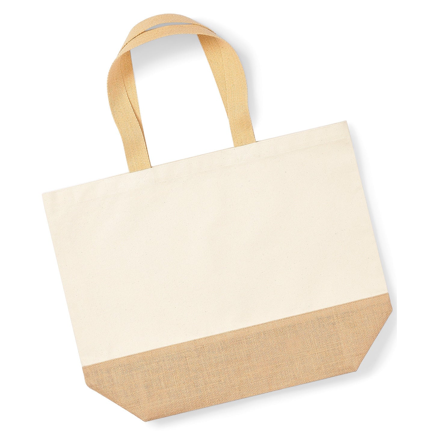 Westford Mill Jute Base Canvas Tote XL Heavyweight Cotton Large Capacity Bag