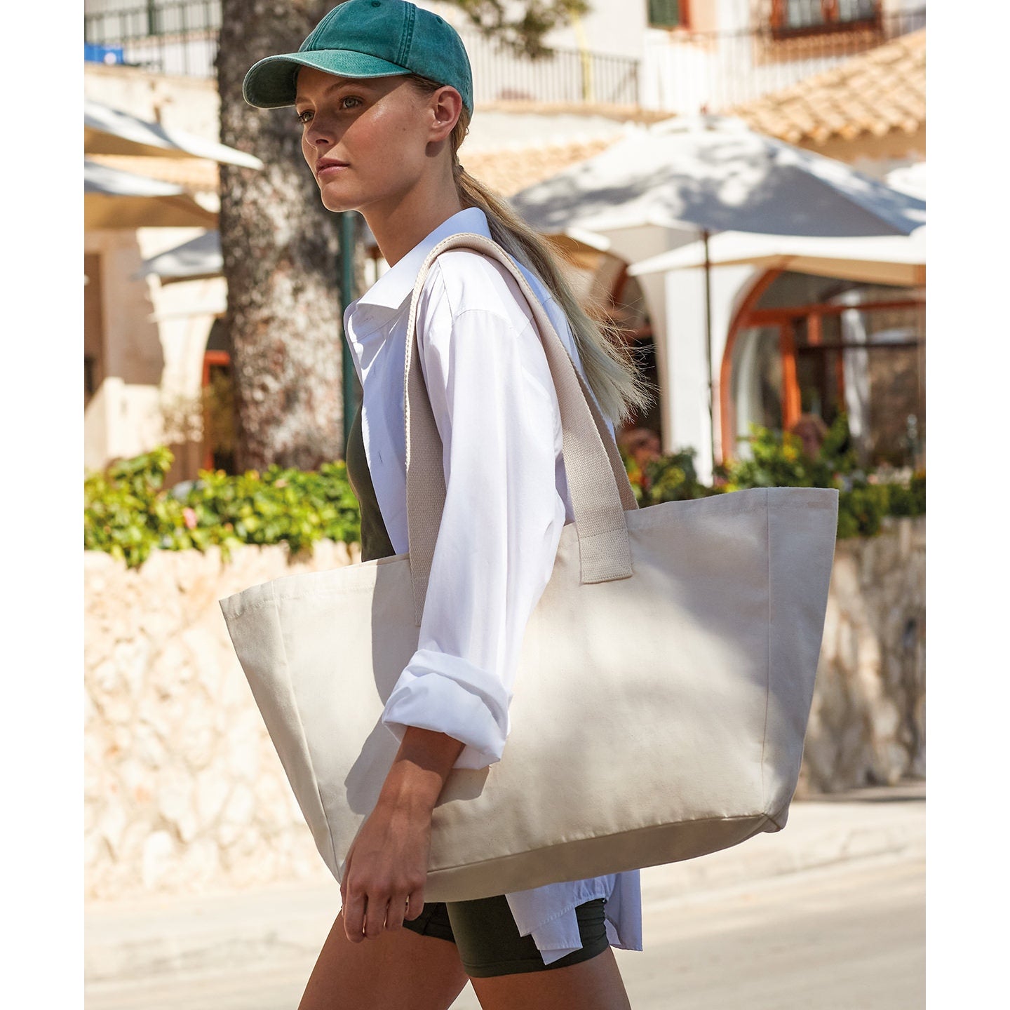 Westford Mill Everyday Canvas Tote Bag Oversized Soft Handles 22L Neutral Colors