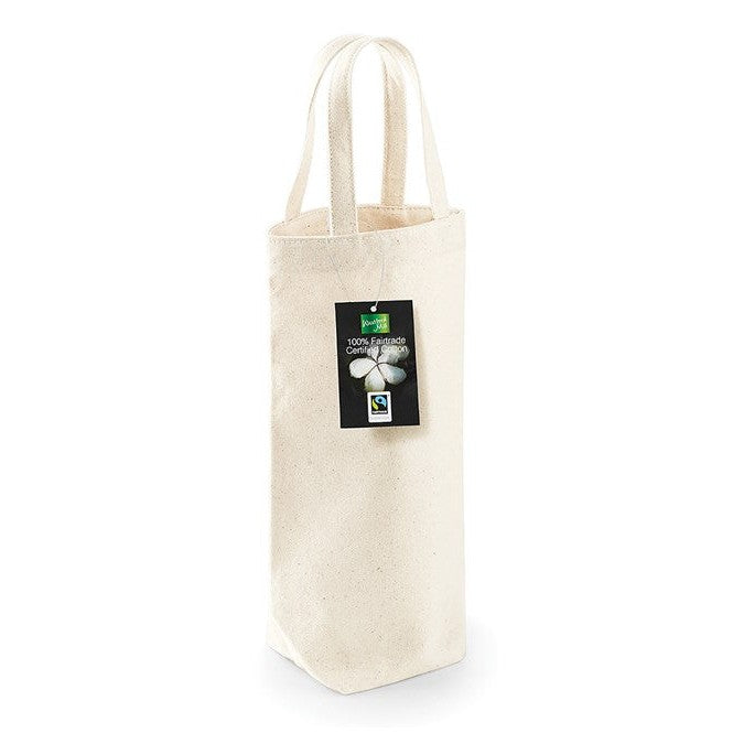 Westford Mill Fairtrade Cotton Bottle Bag 1.5L Capacity 100% Cotton Canvas