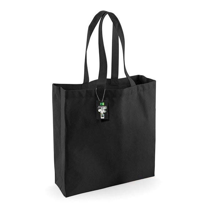 Westford Mill Fairtrade Cotton Classic Shopper Bag 21L 100% Canvas 58cm Handle