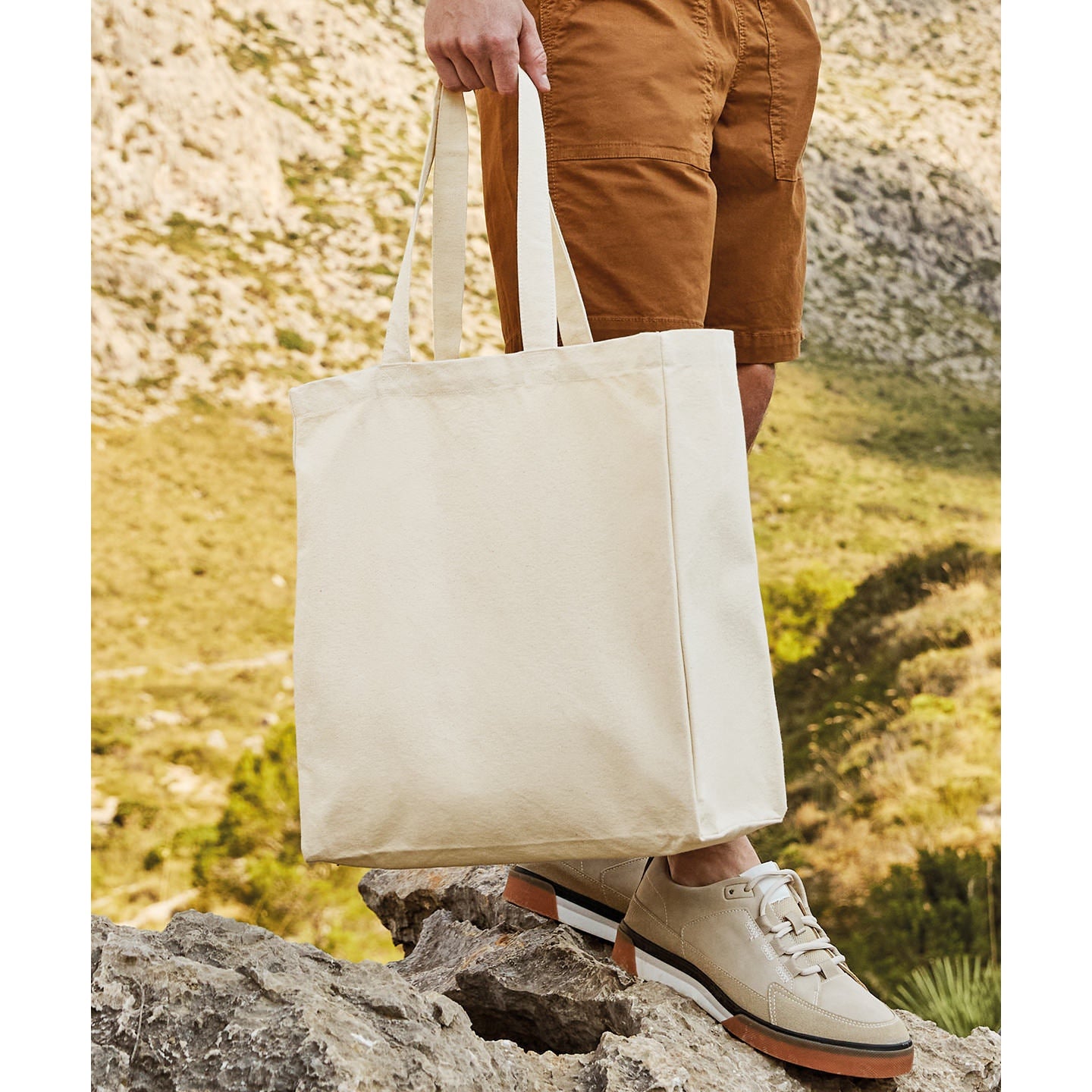 Westford Mill Fairtrade Cotton Classic Shopper Bag 21L 100% Canvas 58cm Handle