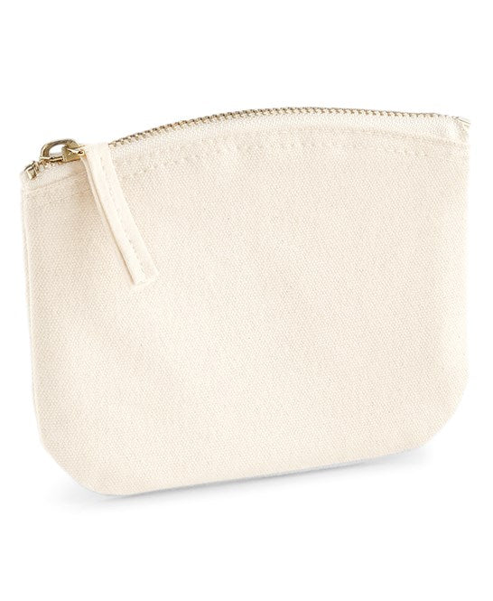Westford Mill Earthaware Organic Spring Purse 100% Cotton Canvas Zip Closure