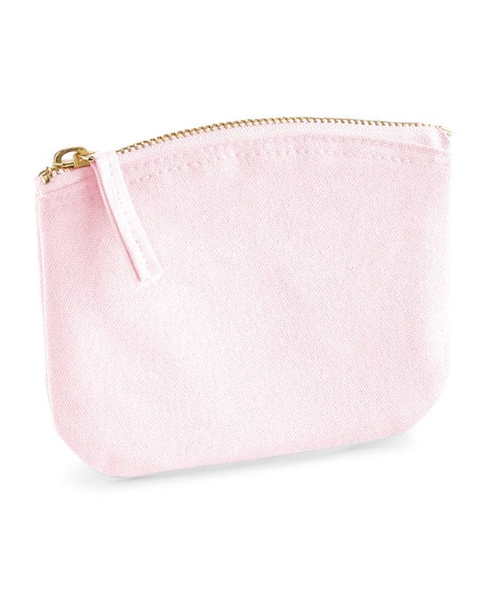 Westford Mill Earthaware Organic Spring Purse 100% Cotton Canvas Zip Closure