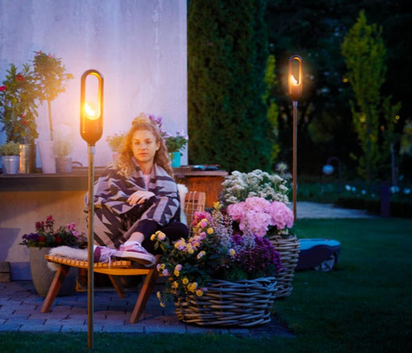 Gardena ClickUp! Torch Fireplace with Stable Design and Wind Protection