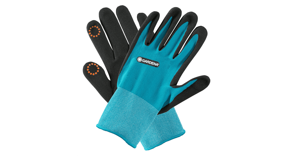 Gardena Medium Planting & Soil Gloves with Nitrile Coating and Mobile Touch