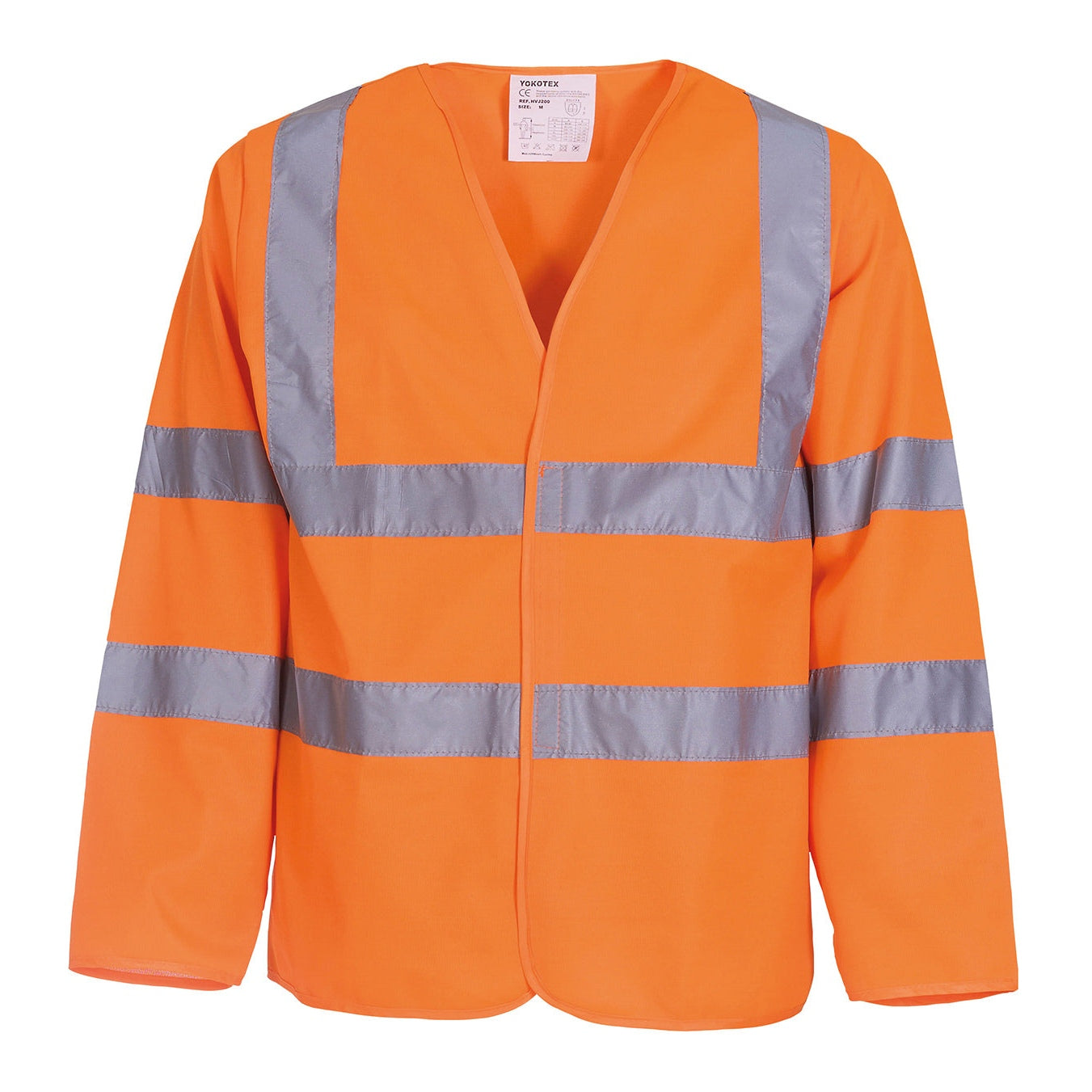 Yoko Hi-Vis Long Sleeve Waistcoat EN ISO20471 Class 3 Reflective Safety Vest