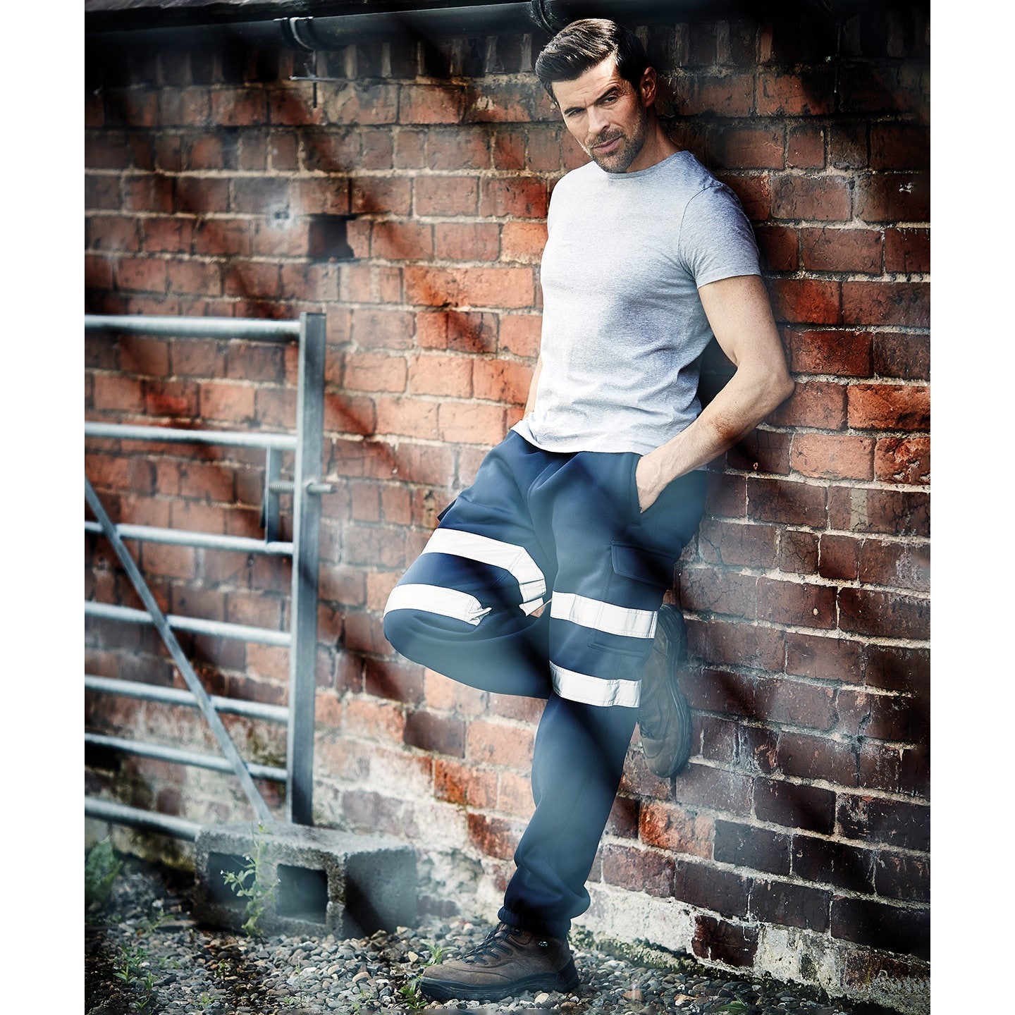 Yoko Hi-Vis Jogging Pants EN ISO 20471 Class 1 Comfortable Reflective Cargo