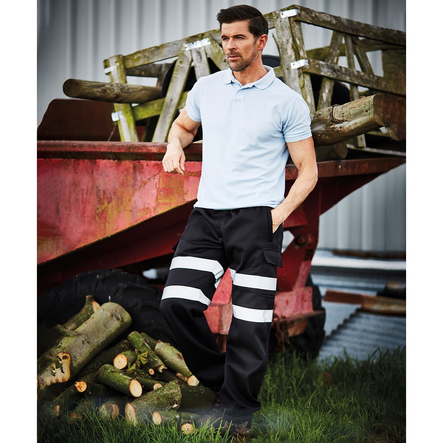 Yoko Hi-Vis Jogging Pants EN ISO 20471 Class 1 Comfortable Reflective Cargo