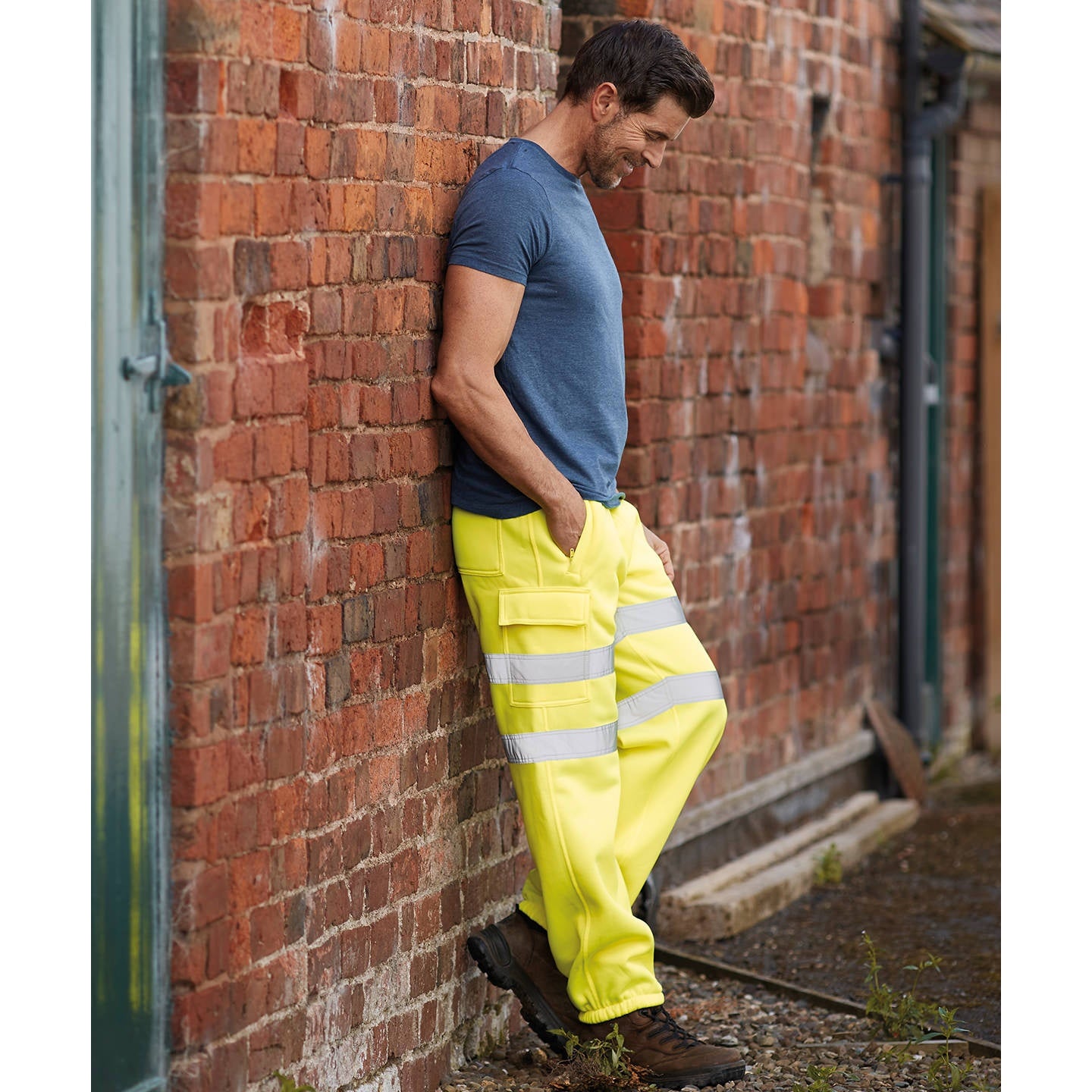 Yoko Hi-Vis Jogging Pants EN ISO 20471 Class 1 Comfortable Reflective Cargo