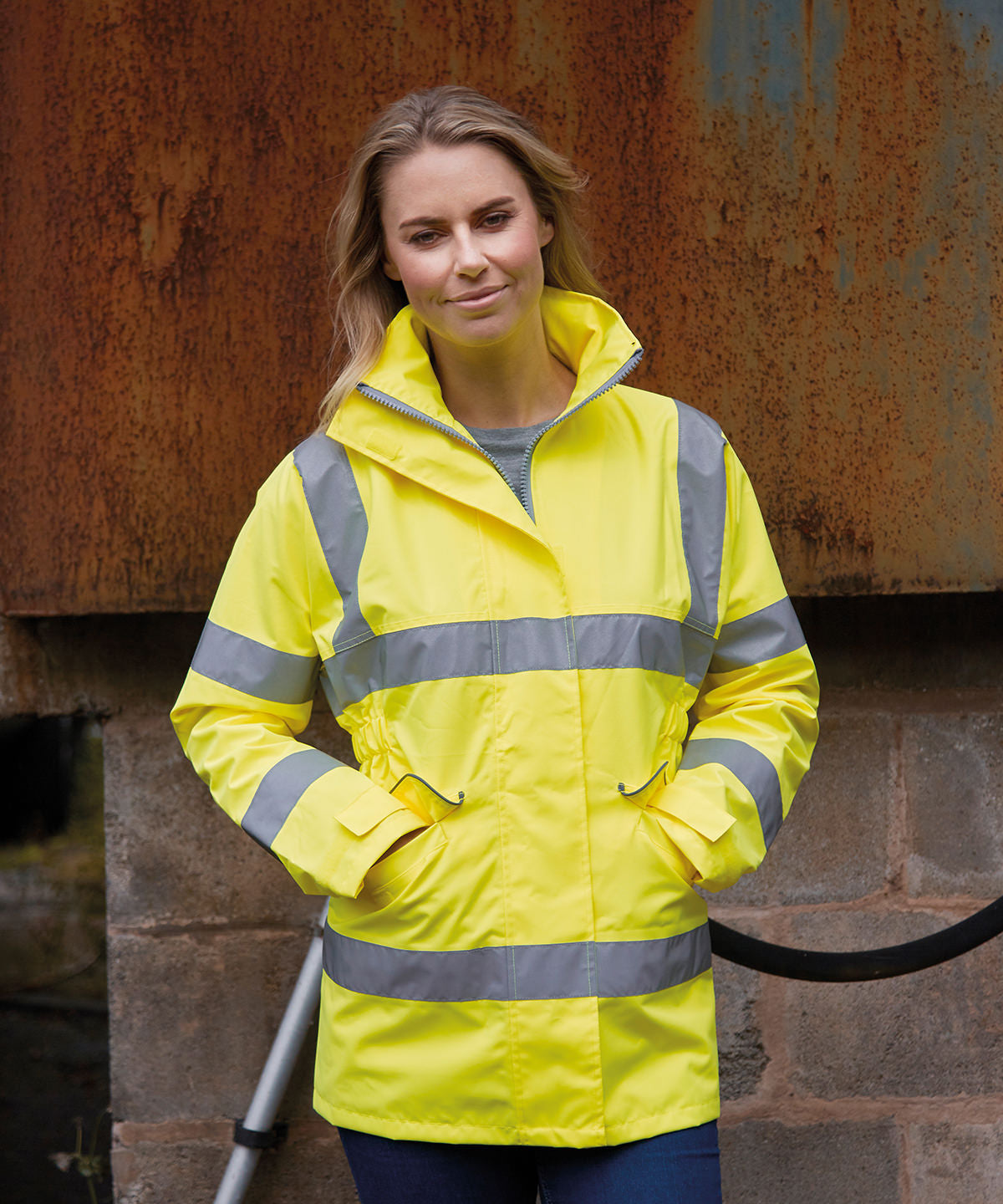 Yoko Women's Hi-Vis Executive Jacket Waterproof Windproof EN ISO20471 Class 3