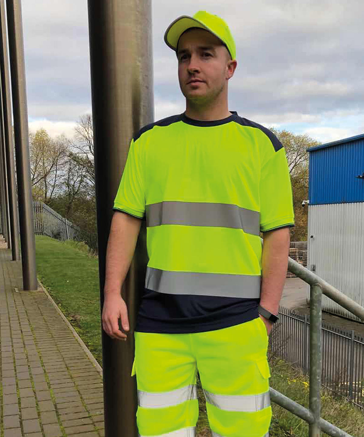 Yoko Hi-Vis Two-Tone T-Shirt EN ISO20471 Class 2 Breathable Quick-Dry Fabric