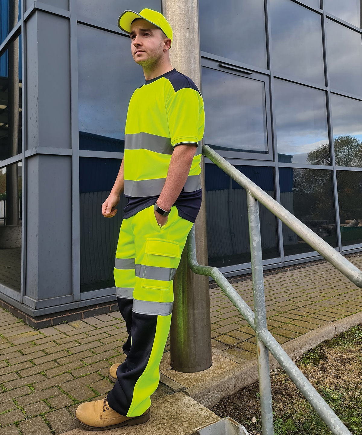 Yoko Hi-Vis Two-Tone T-Shirt EN ISO20471 Class 2 Breathable Quick-Dry Fabric