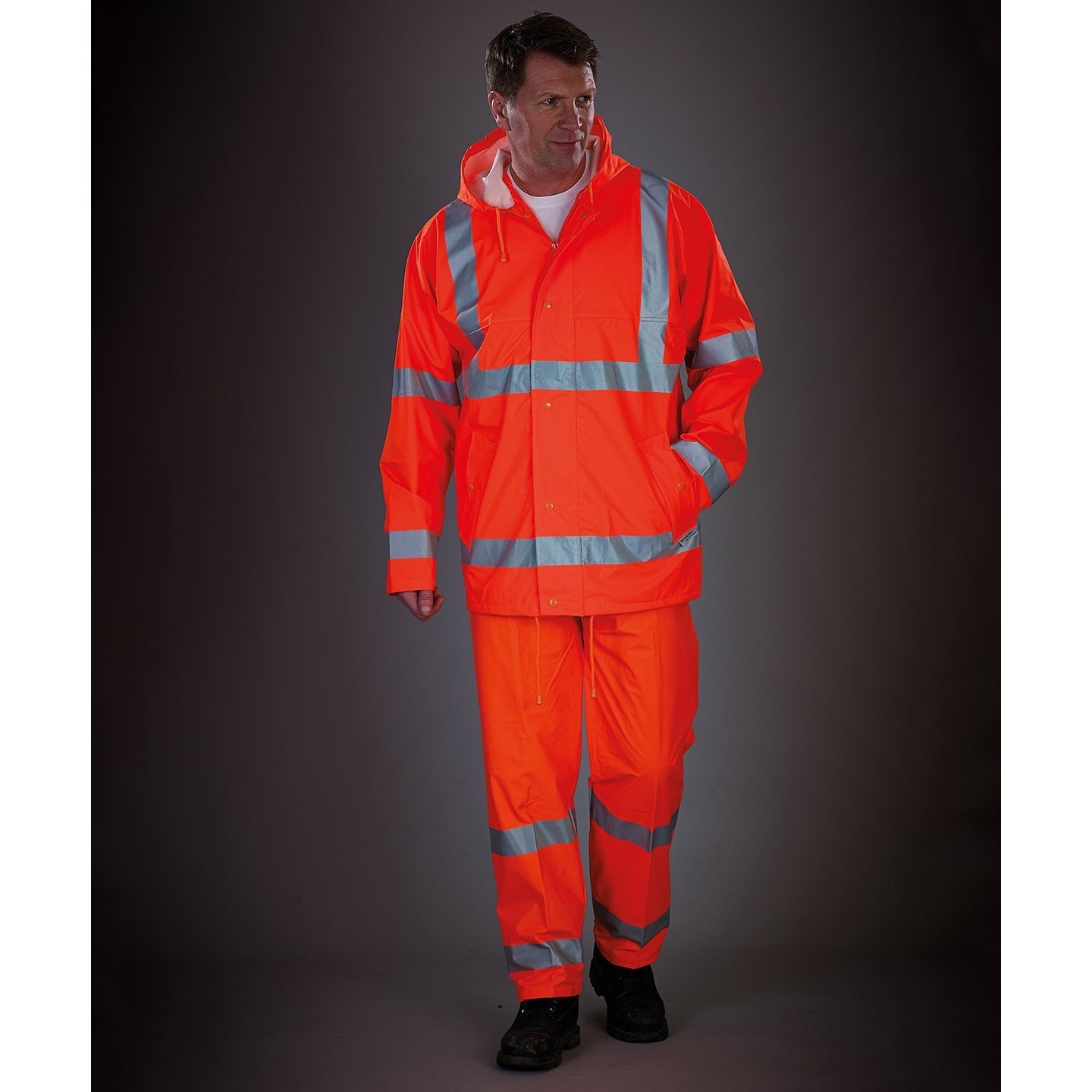 Yoko Hi-Vis U-Dry Jacket Waterproof Breathable EN ISO 20471 Class 3