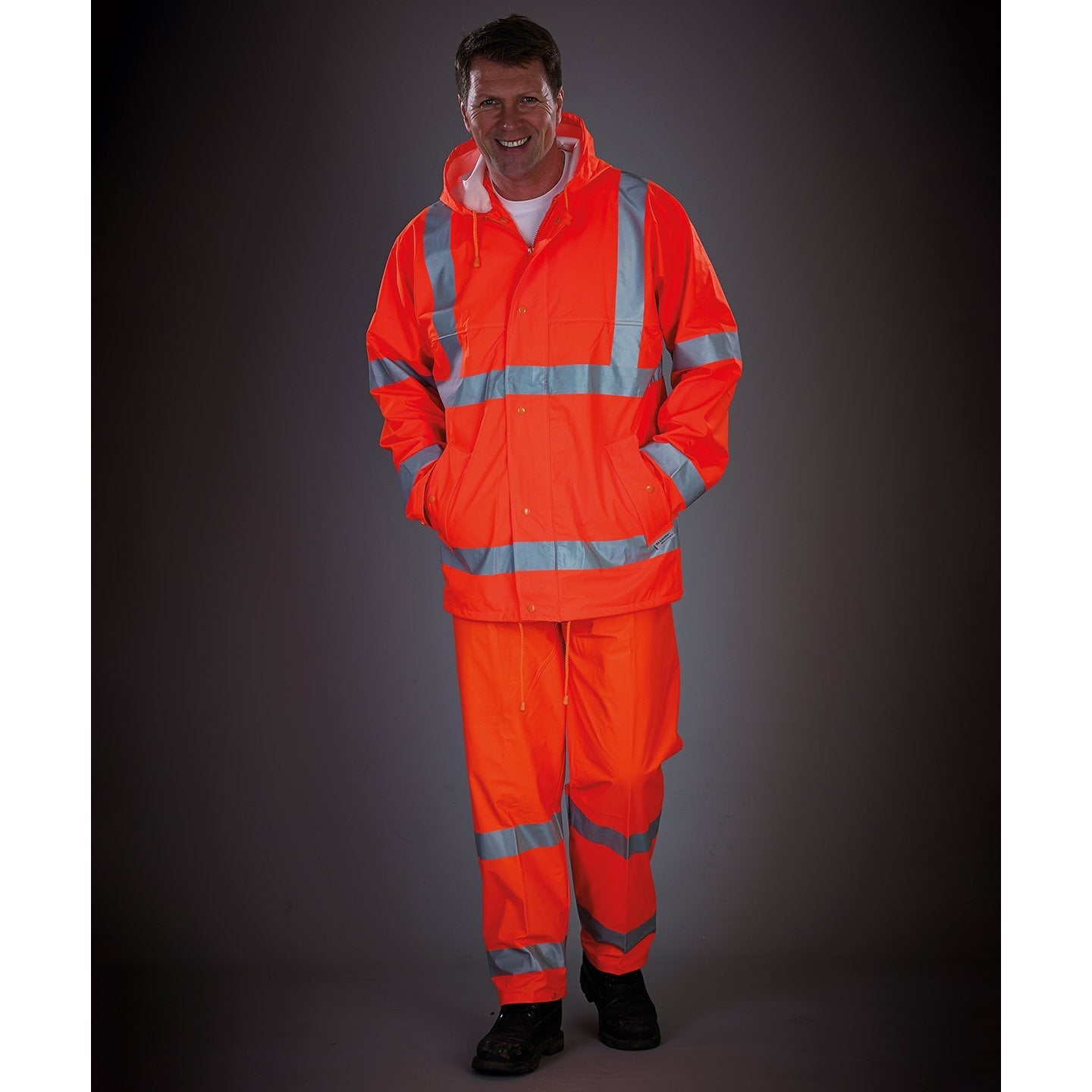 Yoko Hi-Vis U-Dry Jacket Waterproof Breathable EN ISO 20471 Class 3