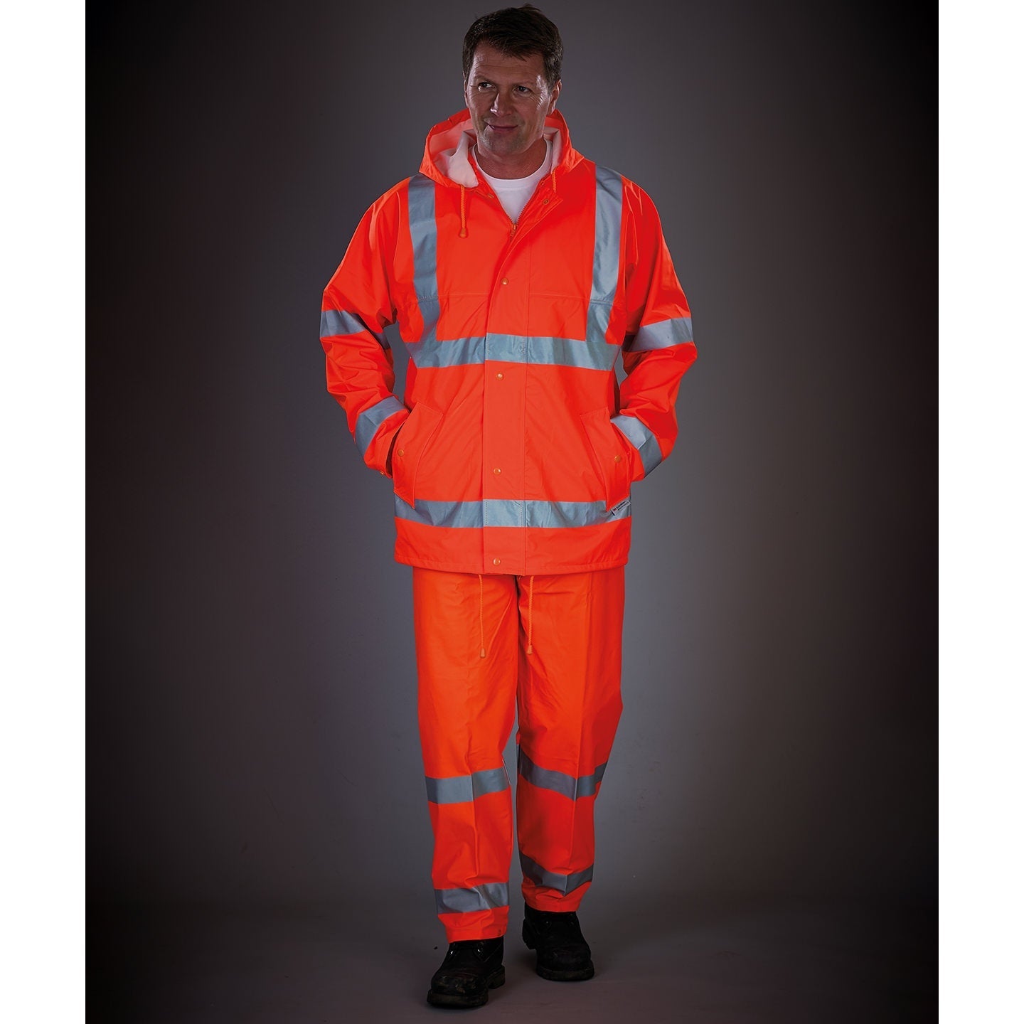 Yoko Hi-Vis U-Dry Jacket Waterproof Breathable EN ISO 20471 Class 3