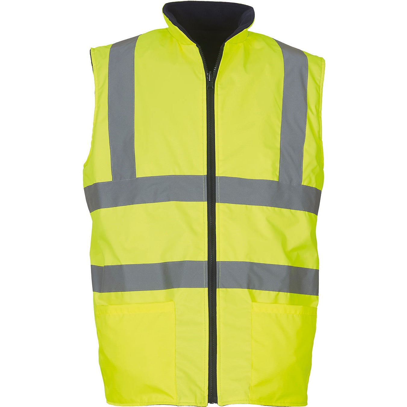Yoko Hi-Vis Reversible Fleece Bodywarmer Class 2 Waterproof with Pockets