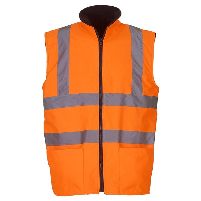 Yoko Hi-Vis Reversible Fleece Bodywarmer Class 2 Waterproof with Pockets