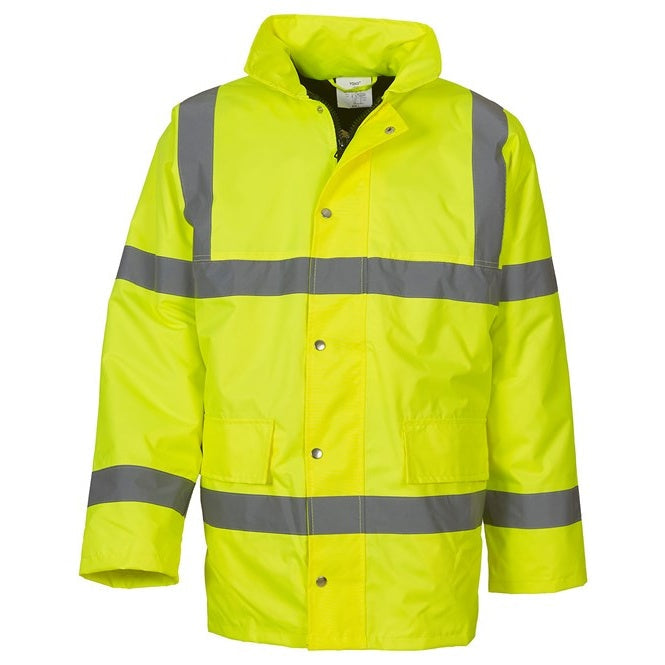 Yoko Hi-Vis Motorway Jacket Waterproof Windproof EN ISO20471 Class 3 Orange