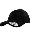 Flexfit Yupoong Low-Profile Velours Cap Suede Curved Visor Antique Brass Buckle