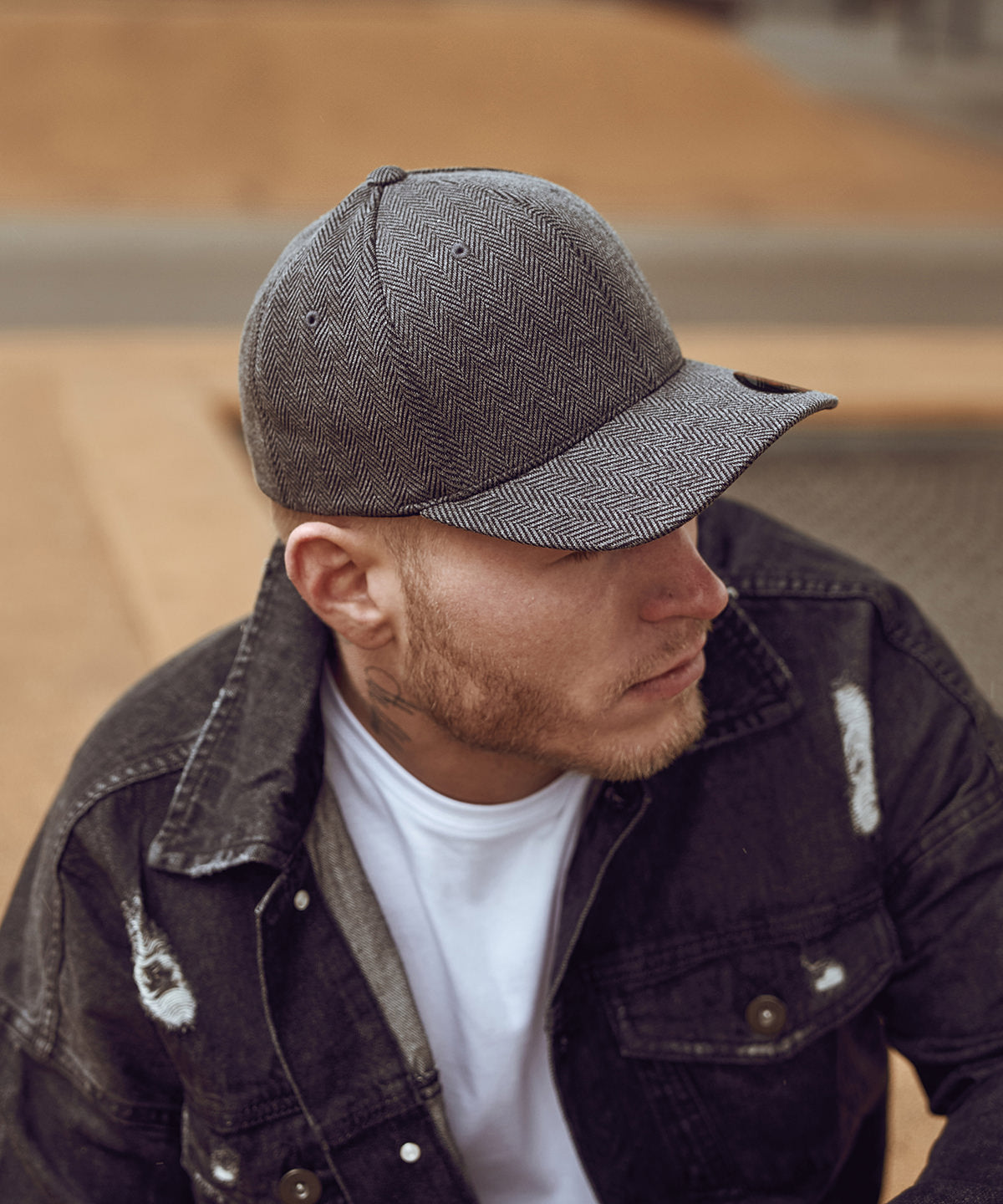 Flexfit By Yupoong Herringbone Melange Cap Cool Dry Flexfit Technology S/M L/XL