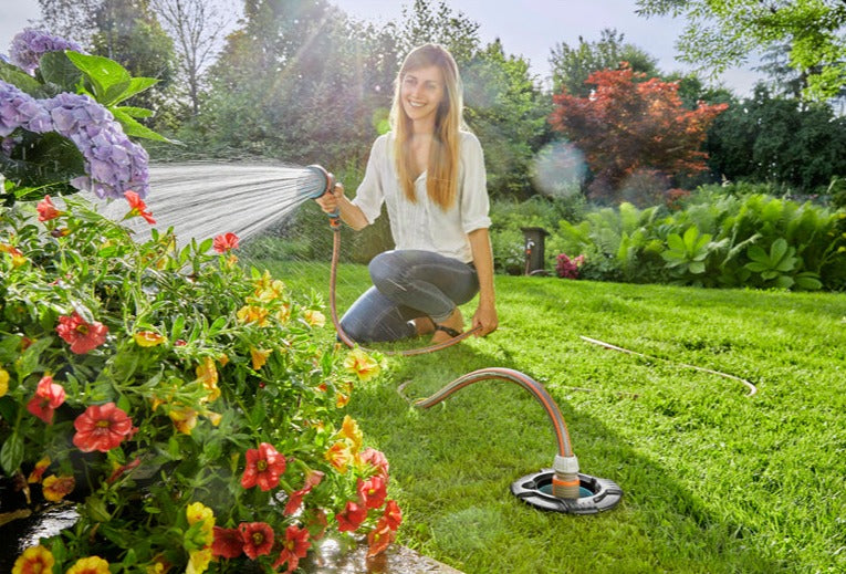 Gardena Water Station Underground Hose Connection with Built-in Stop Valve