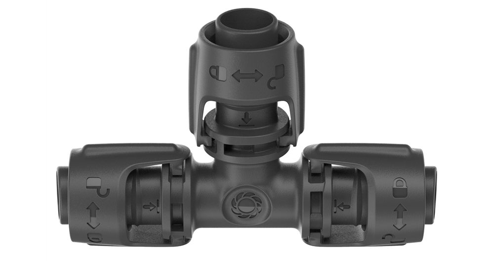 Gardena T-Joint 13mm 1/2" for Micro Drip Irrigation System - 2 Pack
